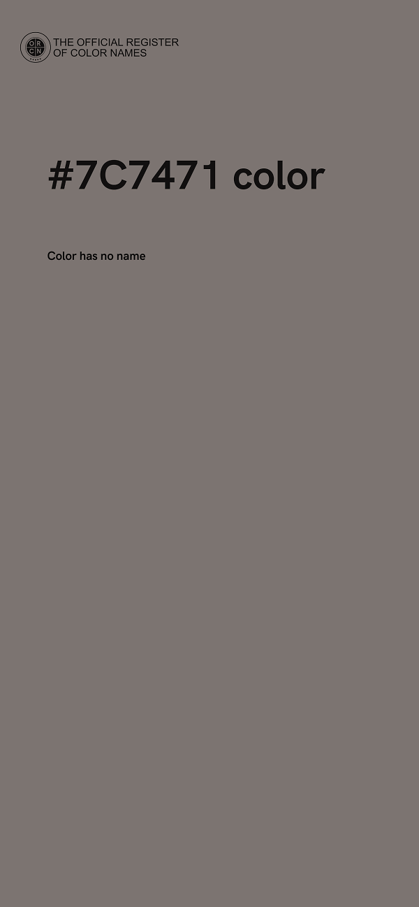 #7C7471 color image