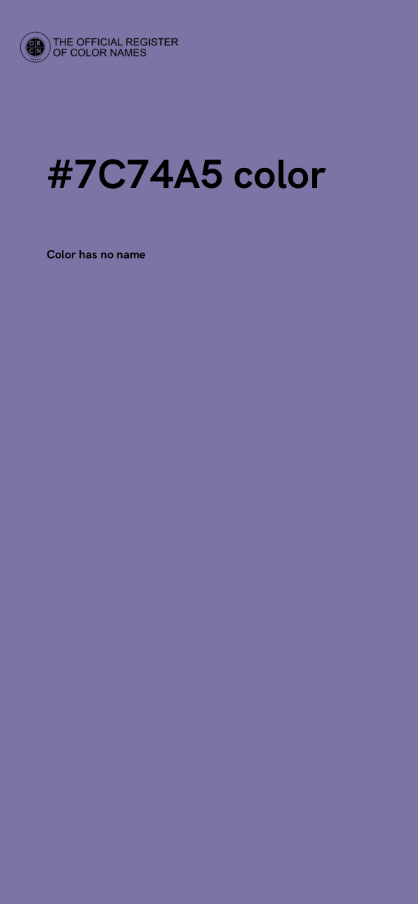 #7C74A5 color image
