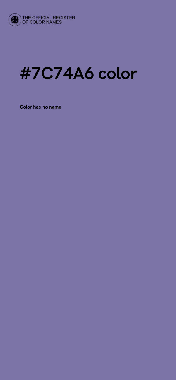 #7C74A6 color image