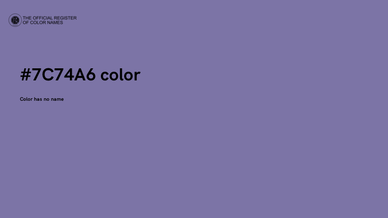 #7C74A6 color image