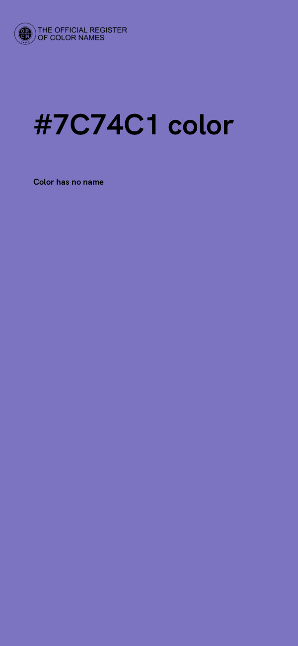 #7C74C1 color image