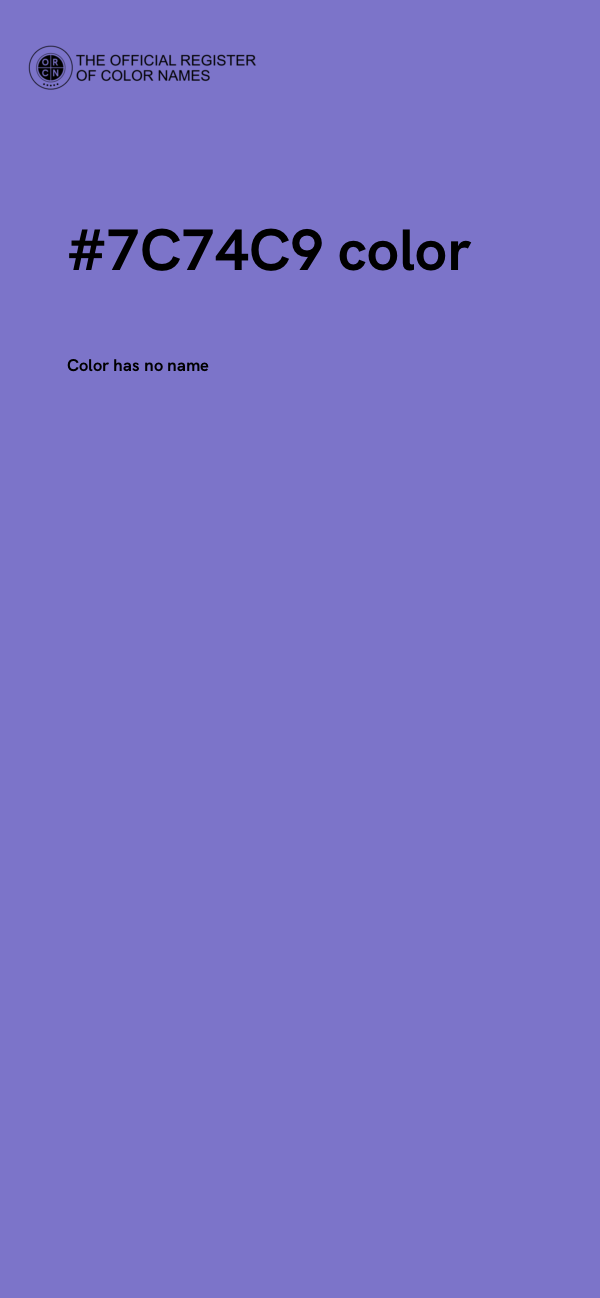 #7C74C9 color image