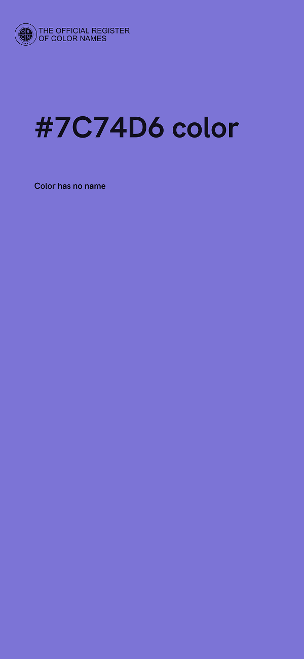 #7C74D6 color image