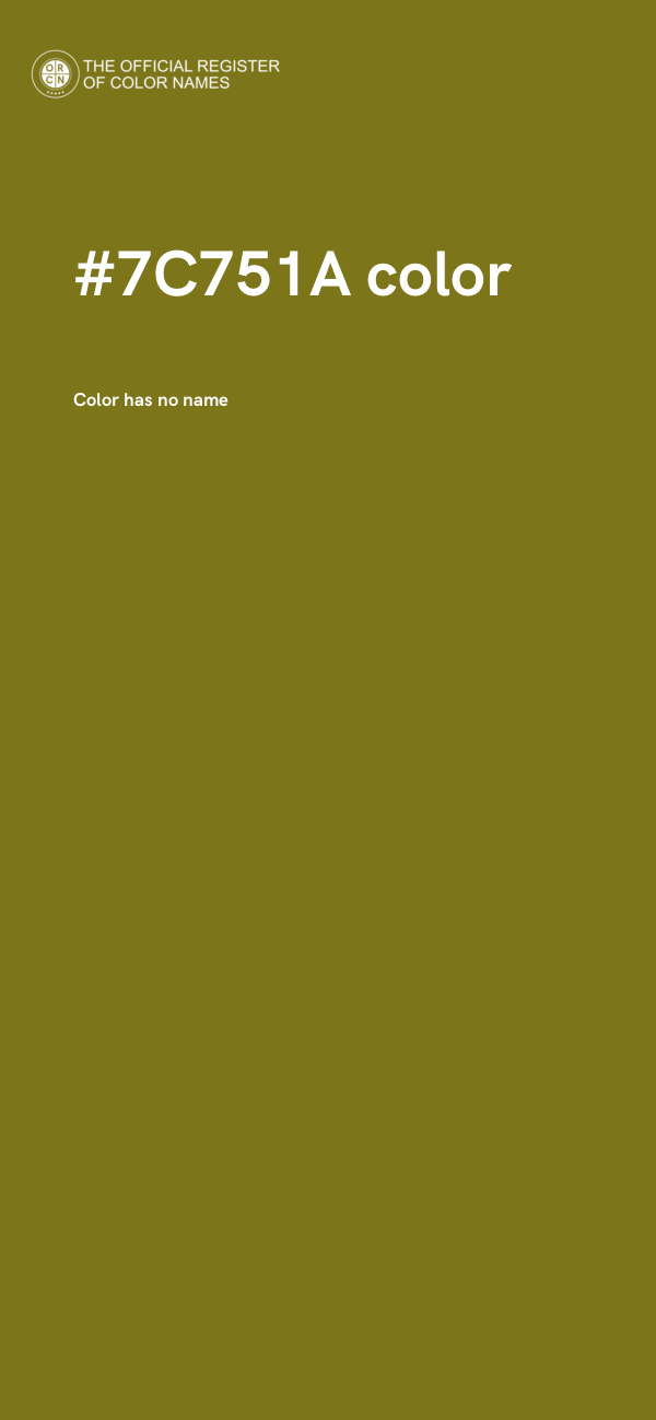#7C751A color image