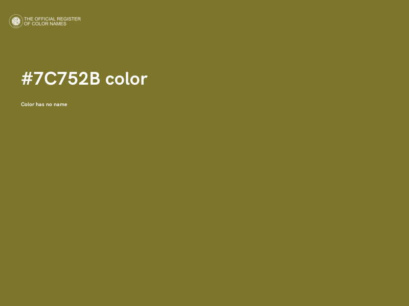 #7C752B color image