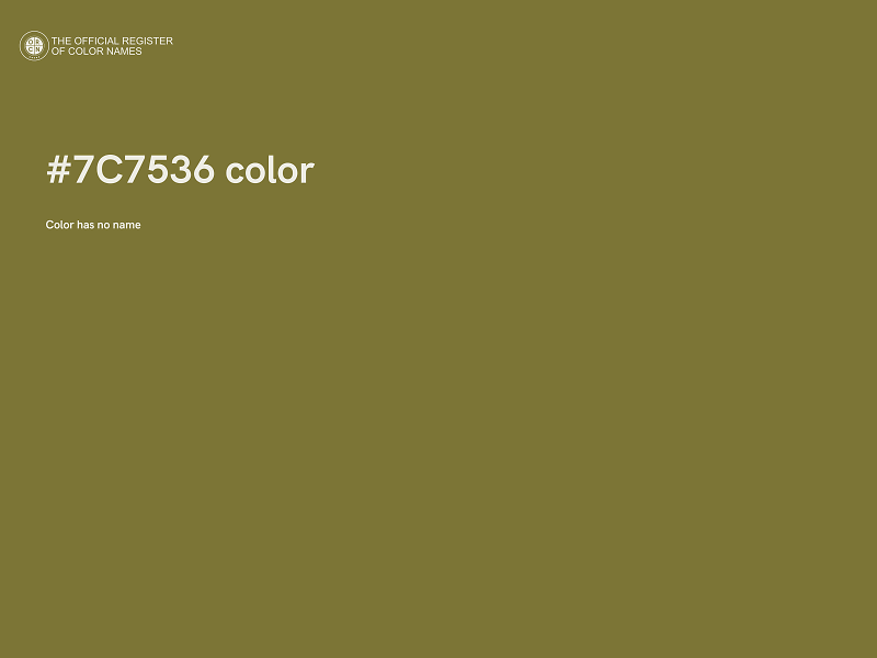 #7C7536 color image