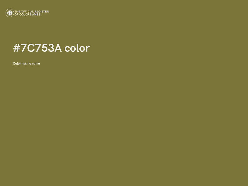 #7C753A color image