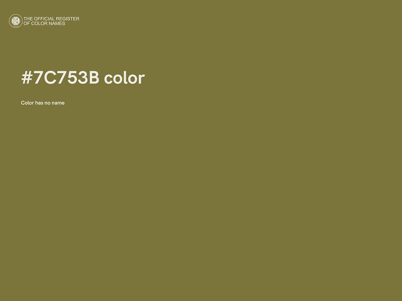 #7C753B color image