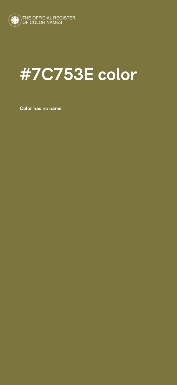 #7C753E color image