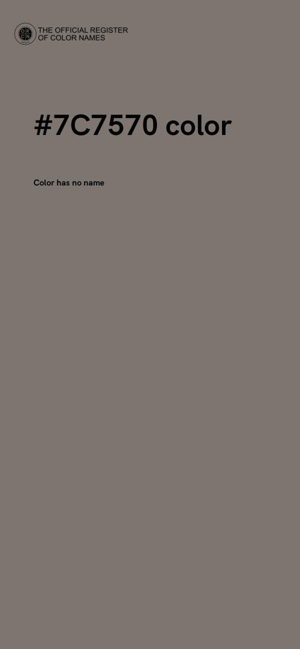 #7C7570 color image