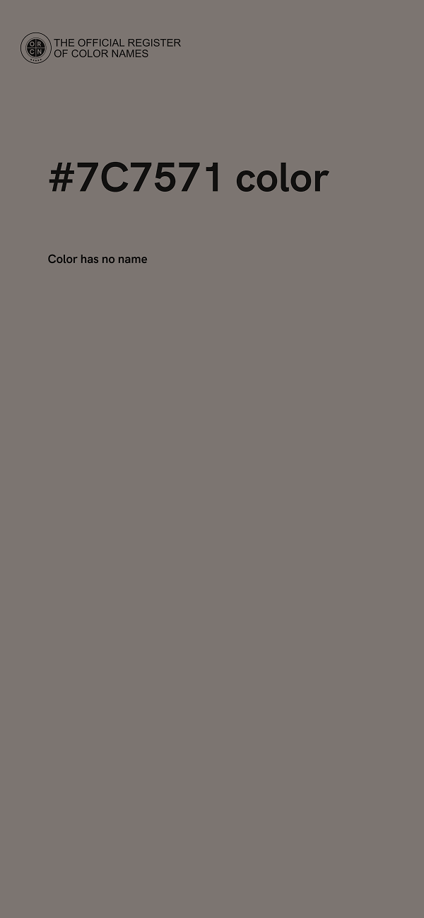 #7C7571 color image