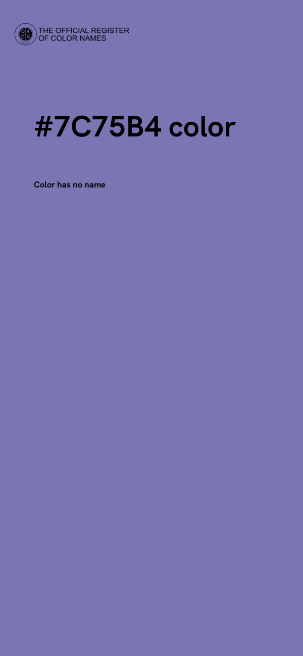 #7C75B4 color image