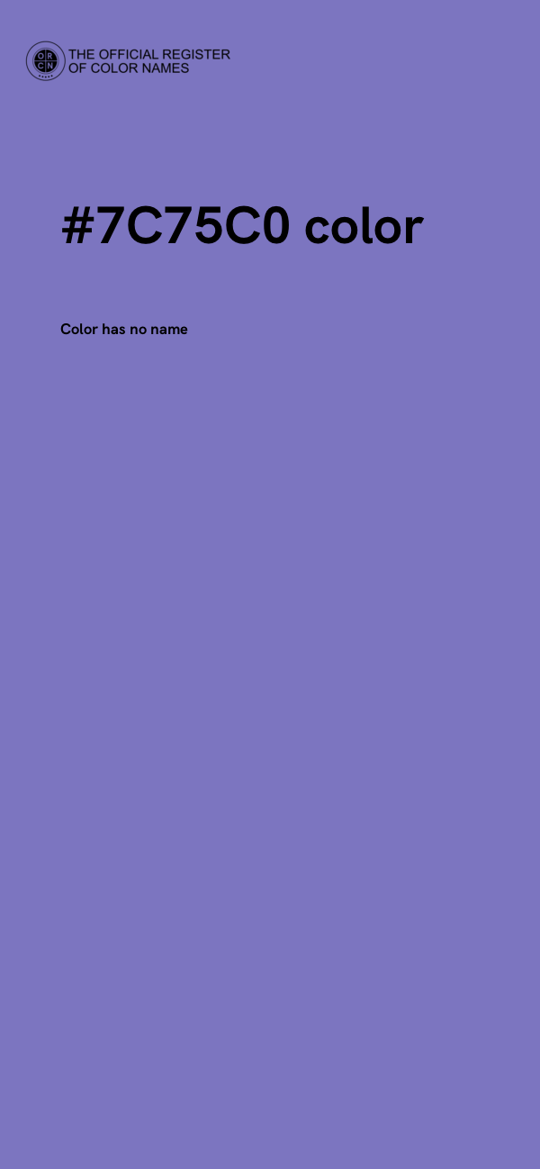 #7C75C0 color image