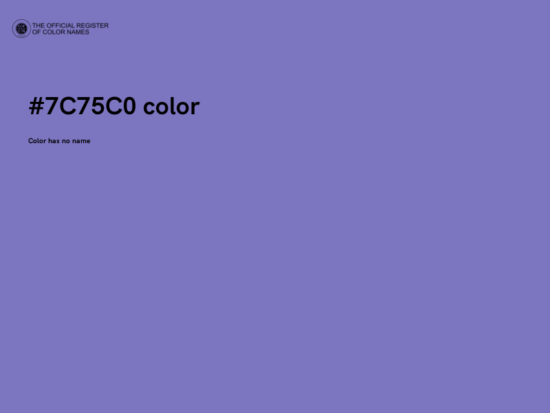 #7C75C0 color image
