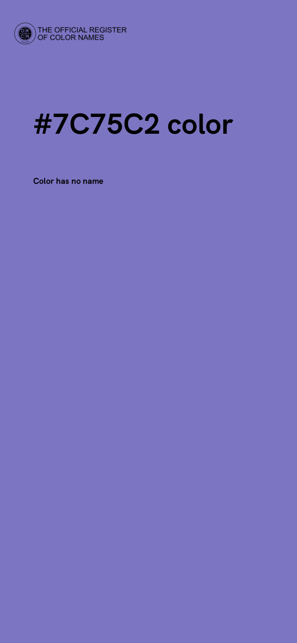 #7C75C2 color image