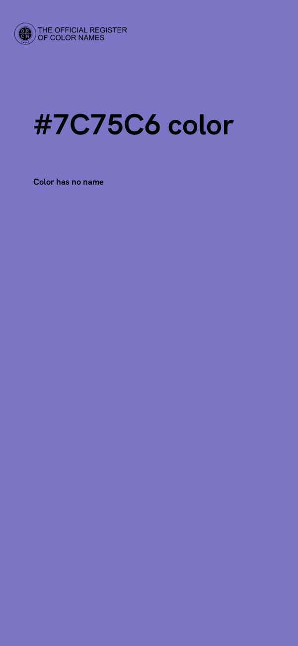#7C75C6 color image