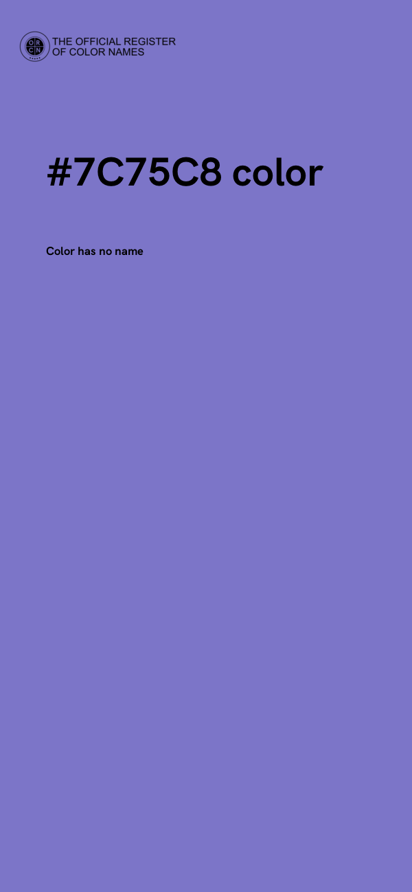 #7C75C8 color image