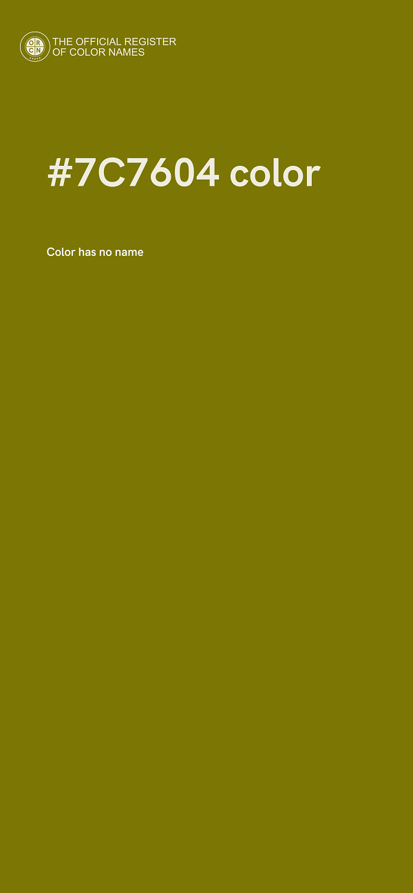 #7C7604 color image