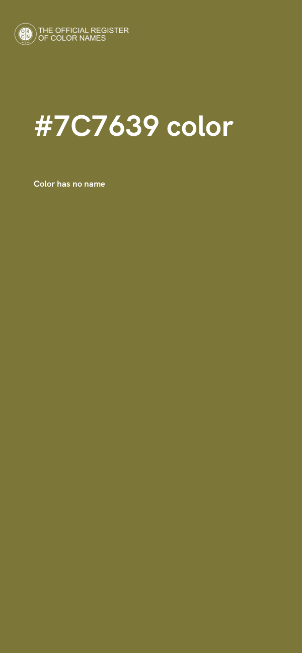 #7C7639 color image