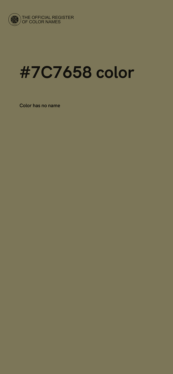 #7C7658 color image