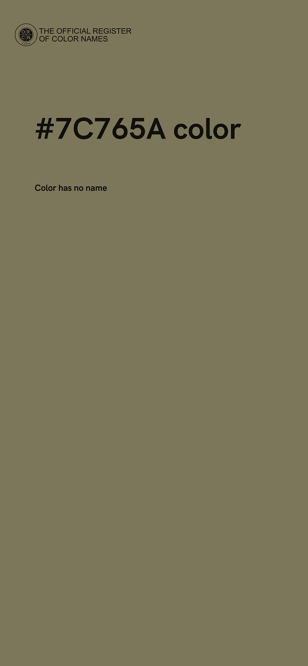 #7C765A color image