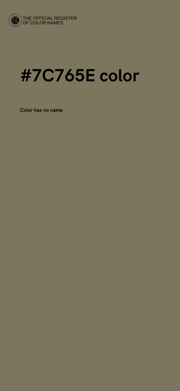 #7C765E color image