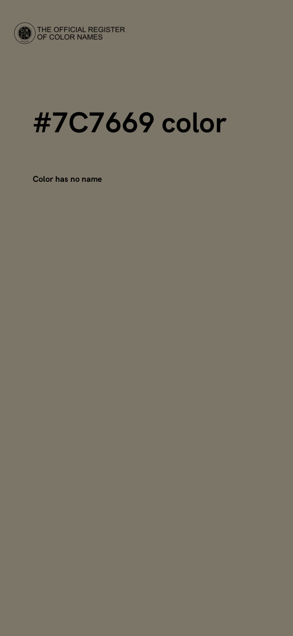 #7C7669 color image