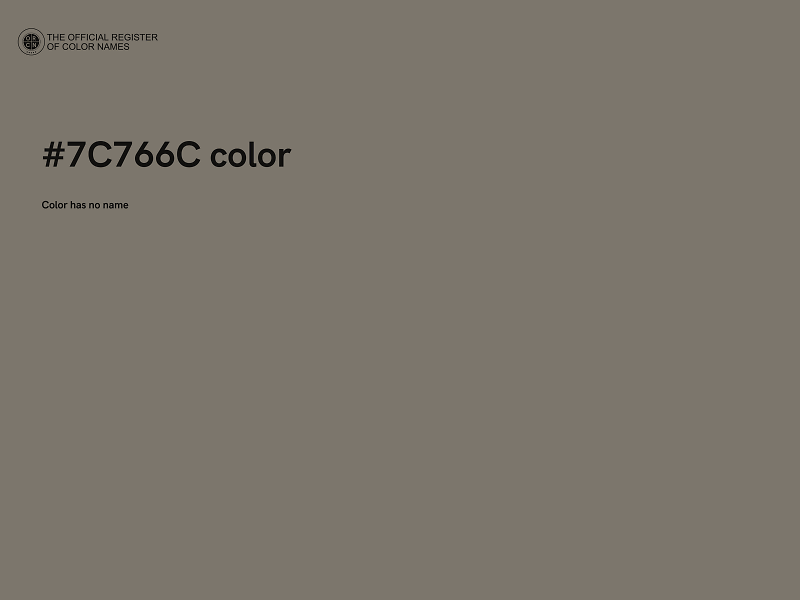 #7C766C color image