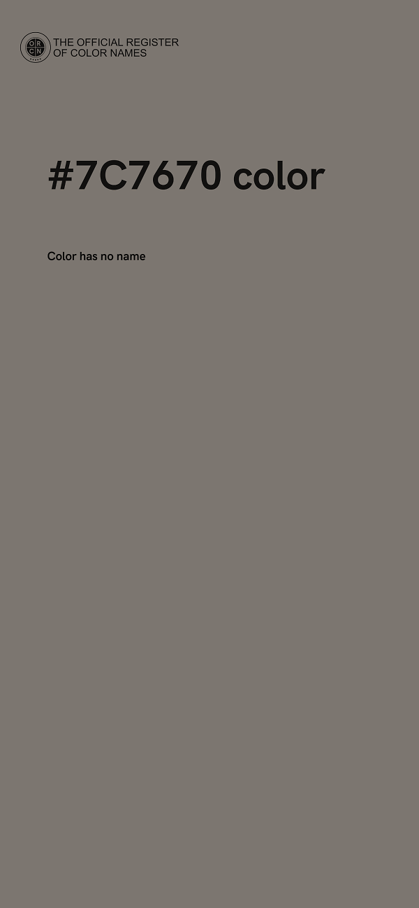 #7C7670 color image