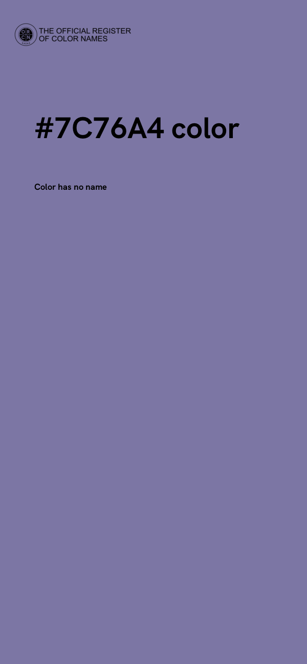 #7C76A4 color image