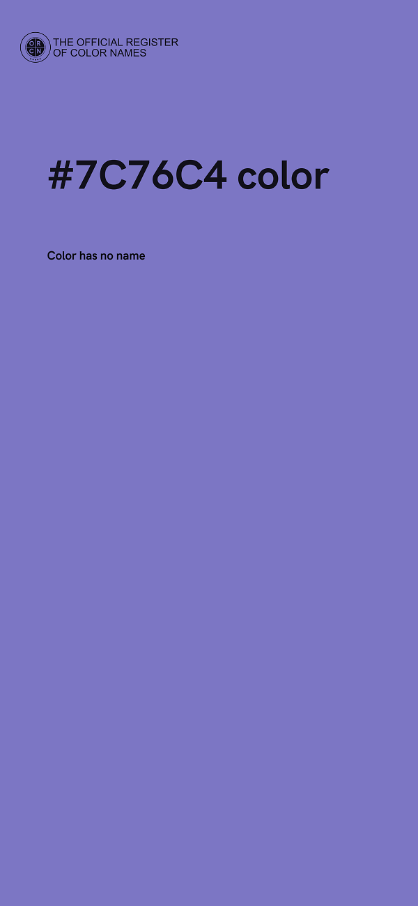 #7C76C4 color image