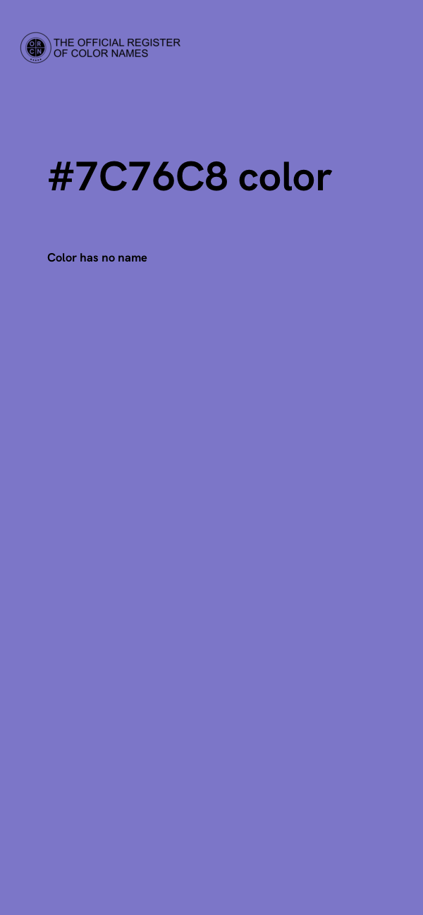 #7C76C8 color image