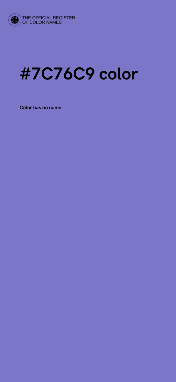 #7C76C9 color image