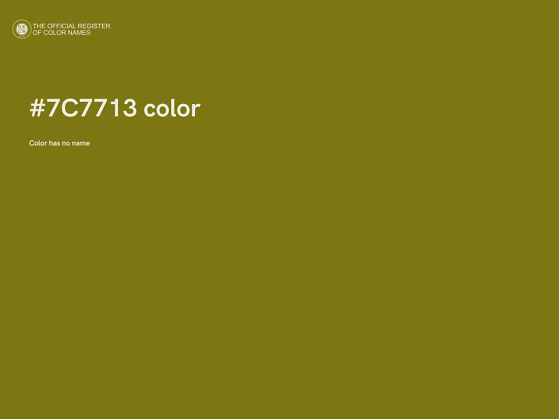 #7C7713 color image