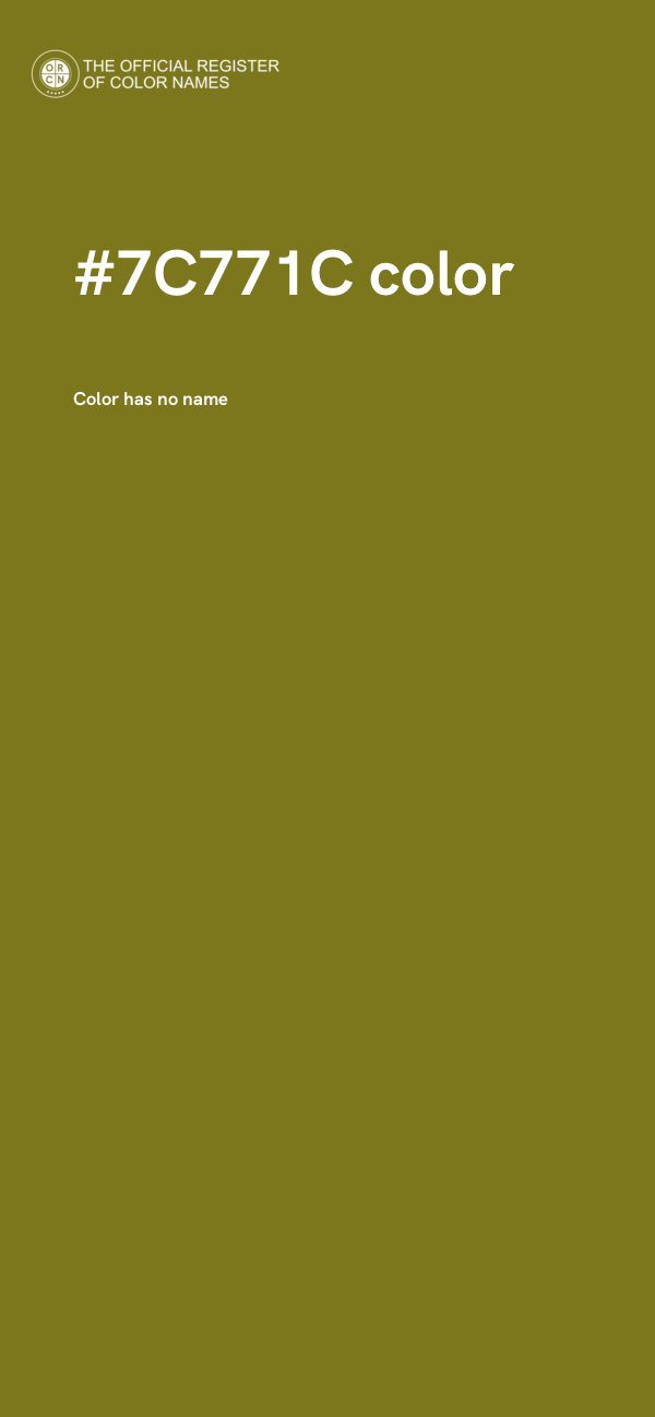 #7C771C color image