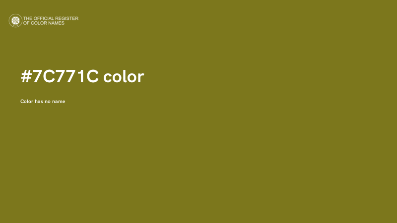 #7C771C color image
