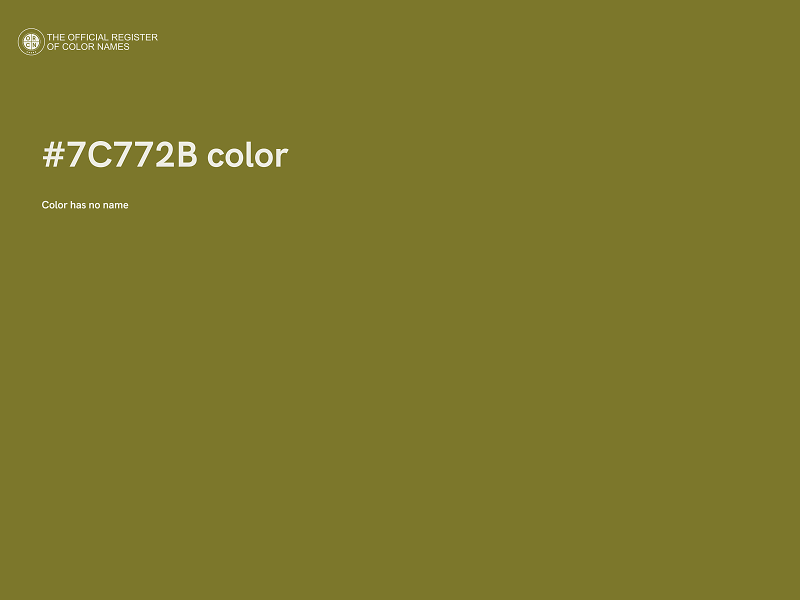 #7C772B color image