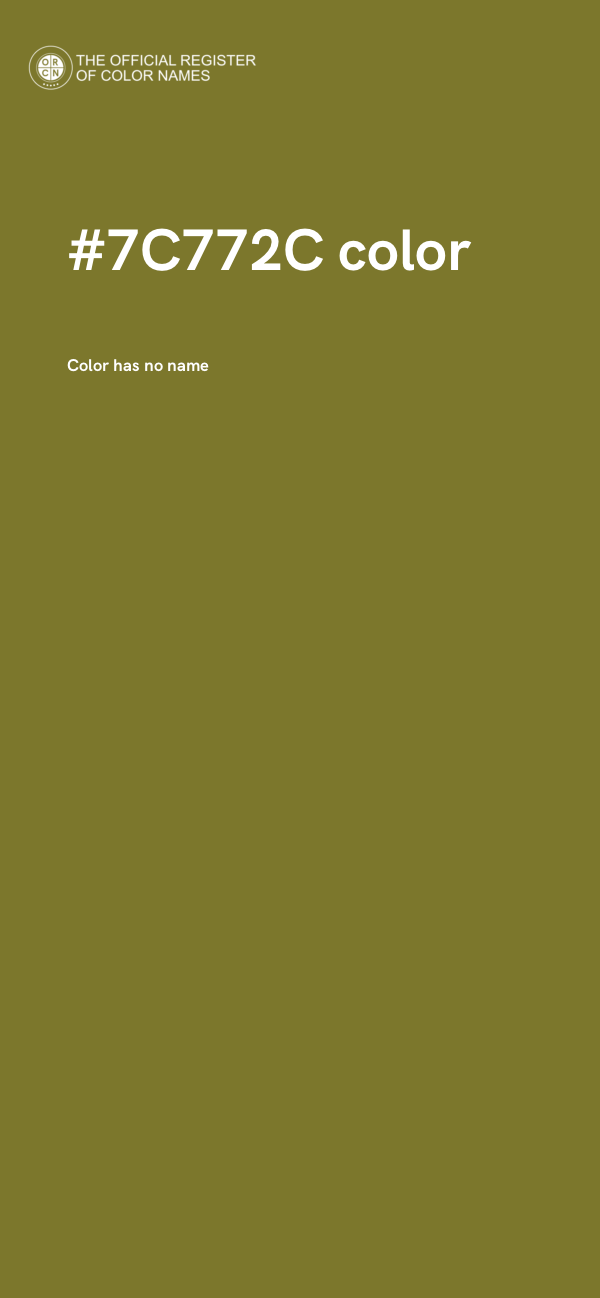 #7C772C color image