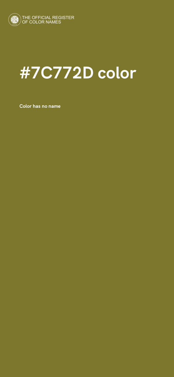 #7C772D color image