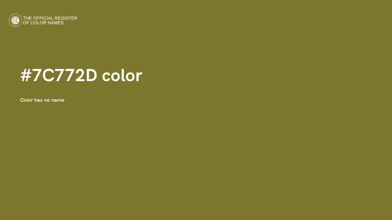#7C772D color image