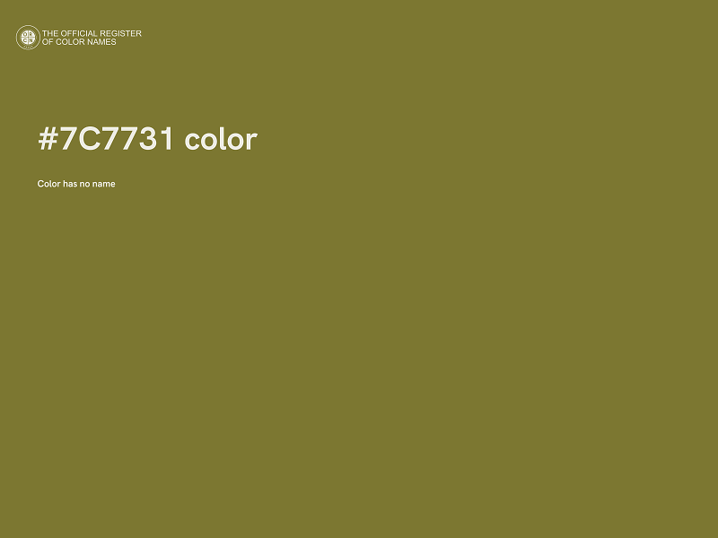 #7C7731 color image