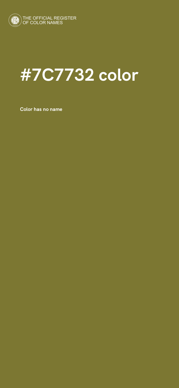 #7C7732 color image