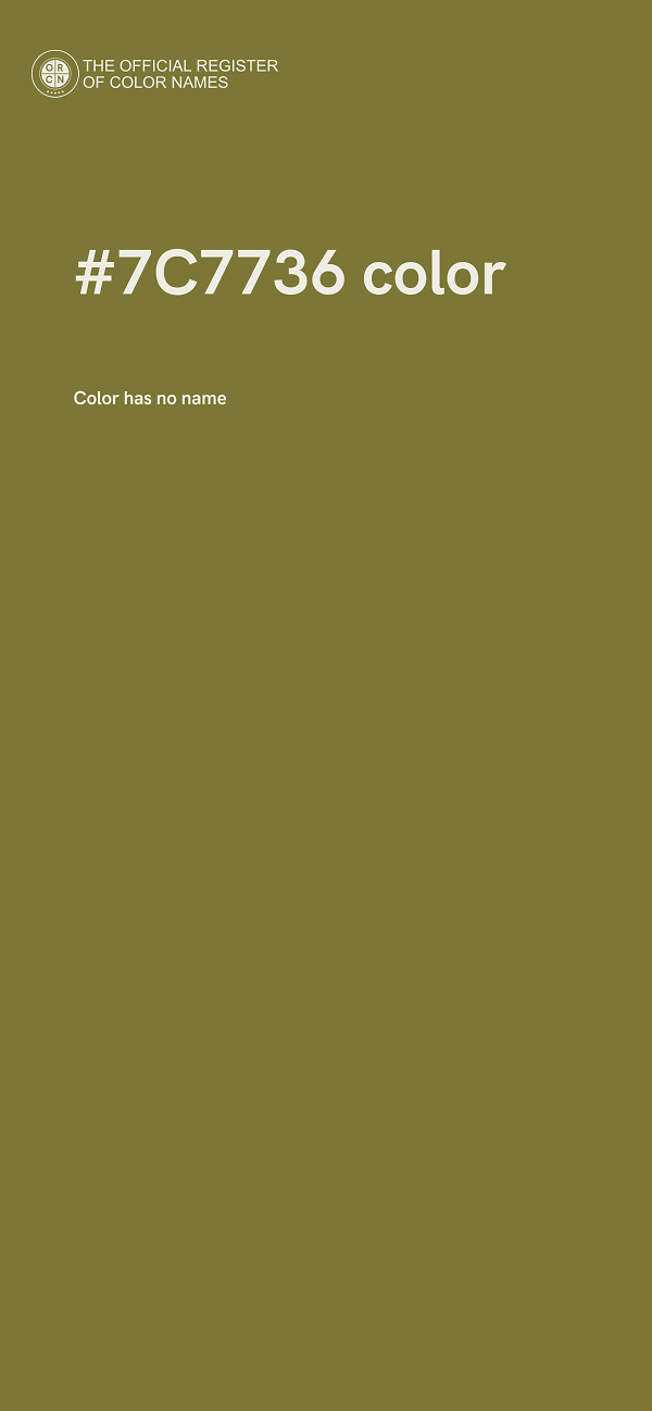 #7C7736 color image