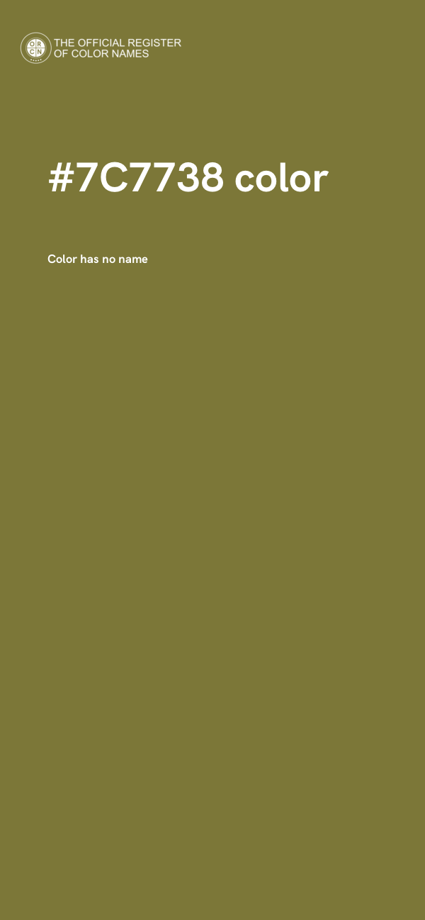 #7C7738 color image