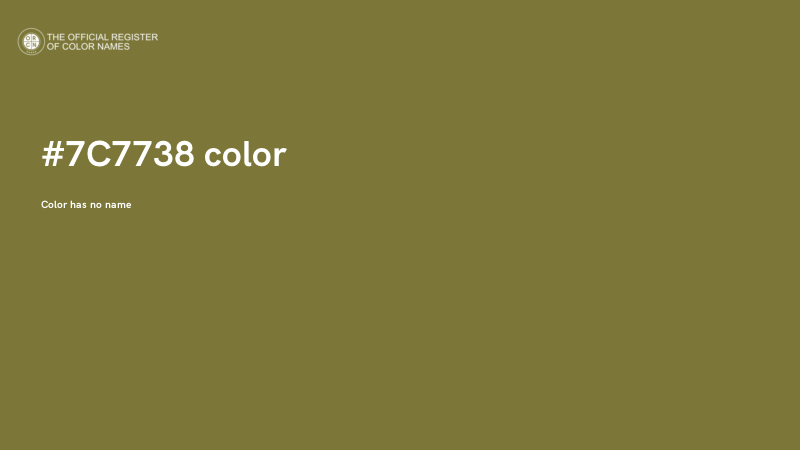 #7C7738 color image