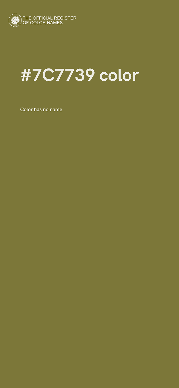 #7C7739 color image