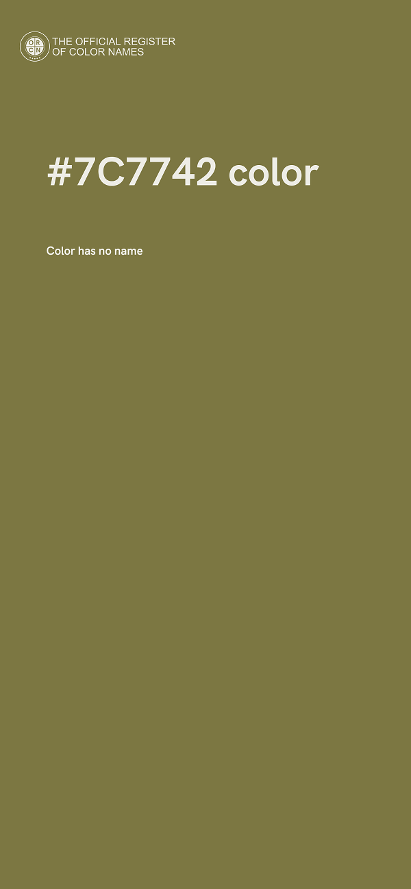 #7C7742 color image