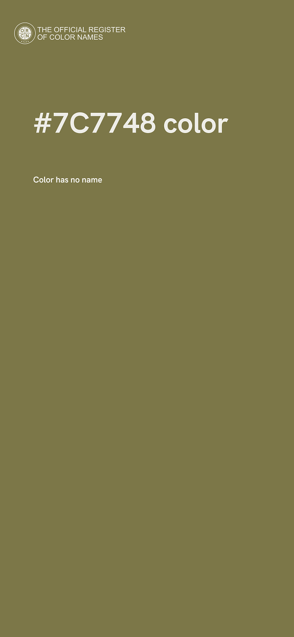 #7C7748 color image