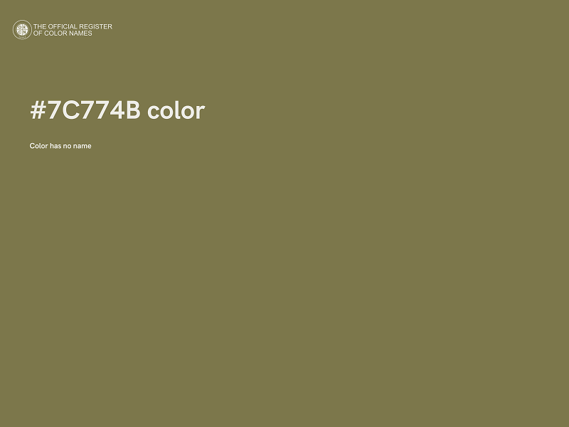 #7C774B color image