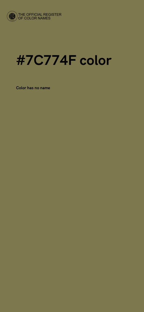 #7C774F color image